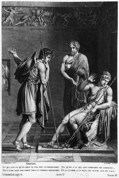 Orestes und Pyrrhus, Illustration aus Akt I Szene 2 von 